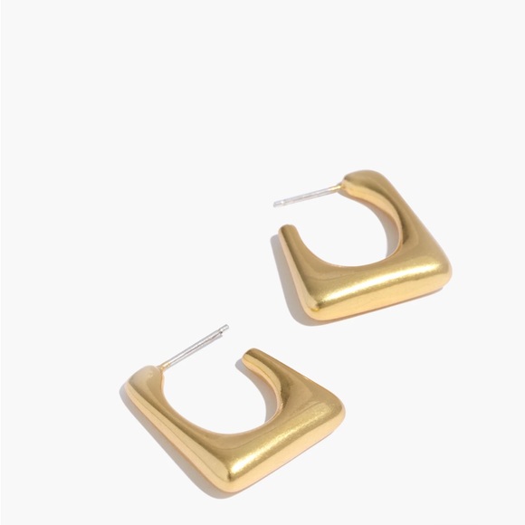 Madewell Modern Geometry Hoop Earrings NWOT - Picture 1 of 5